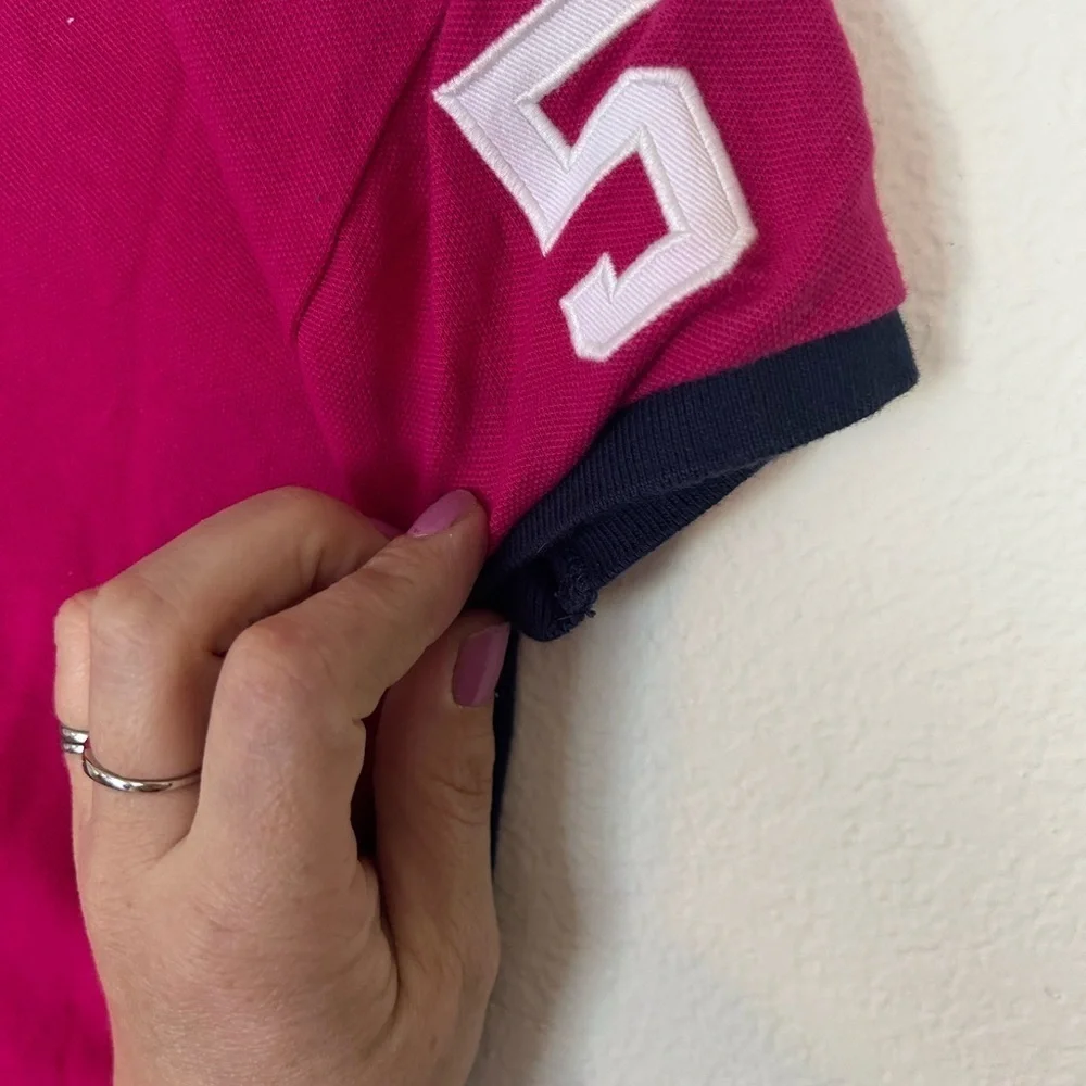Ralph Lauren Kids Colorblock Polo Dress - Pink, Green, and Navy 6X